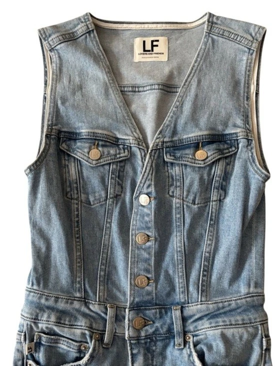 LOVERS & FRIENDS Renata Denim Jumpsuit - Portola, Size S - photo 5