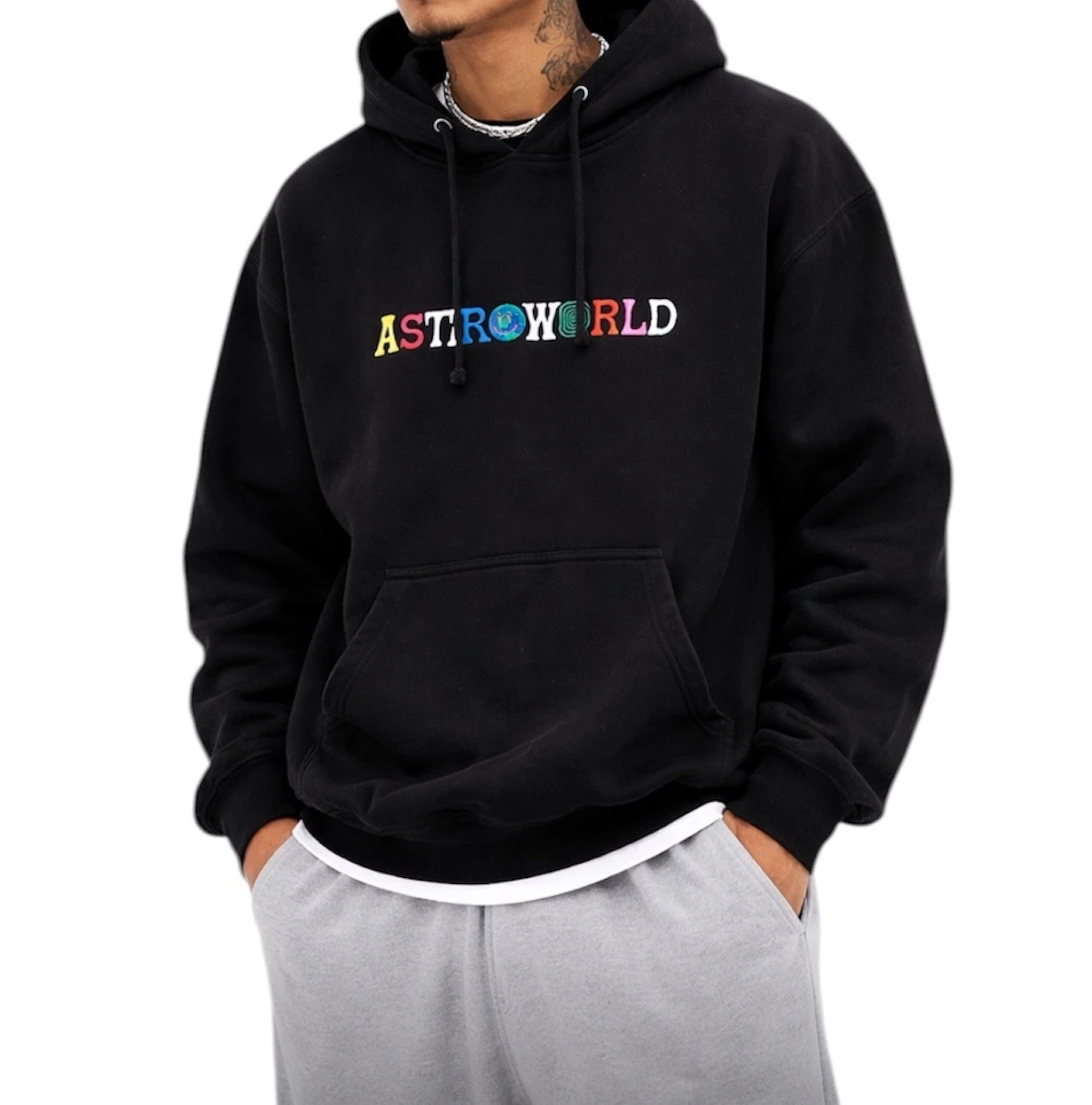 TRAVIS SCOTT ASTROWORLD Wish You Were Here Hoodie Black M