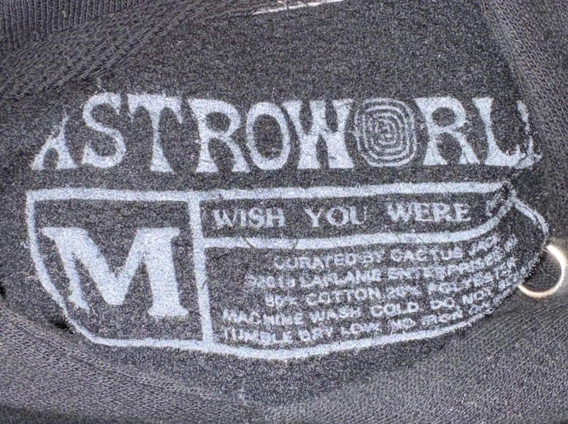 TRAVIS SCOTT ASTROWORLD Wish You Were Here Hoodie Black M - photo 4