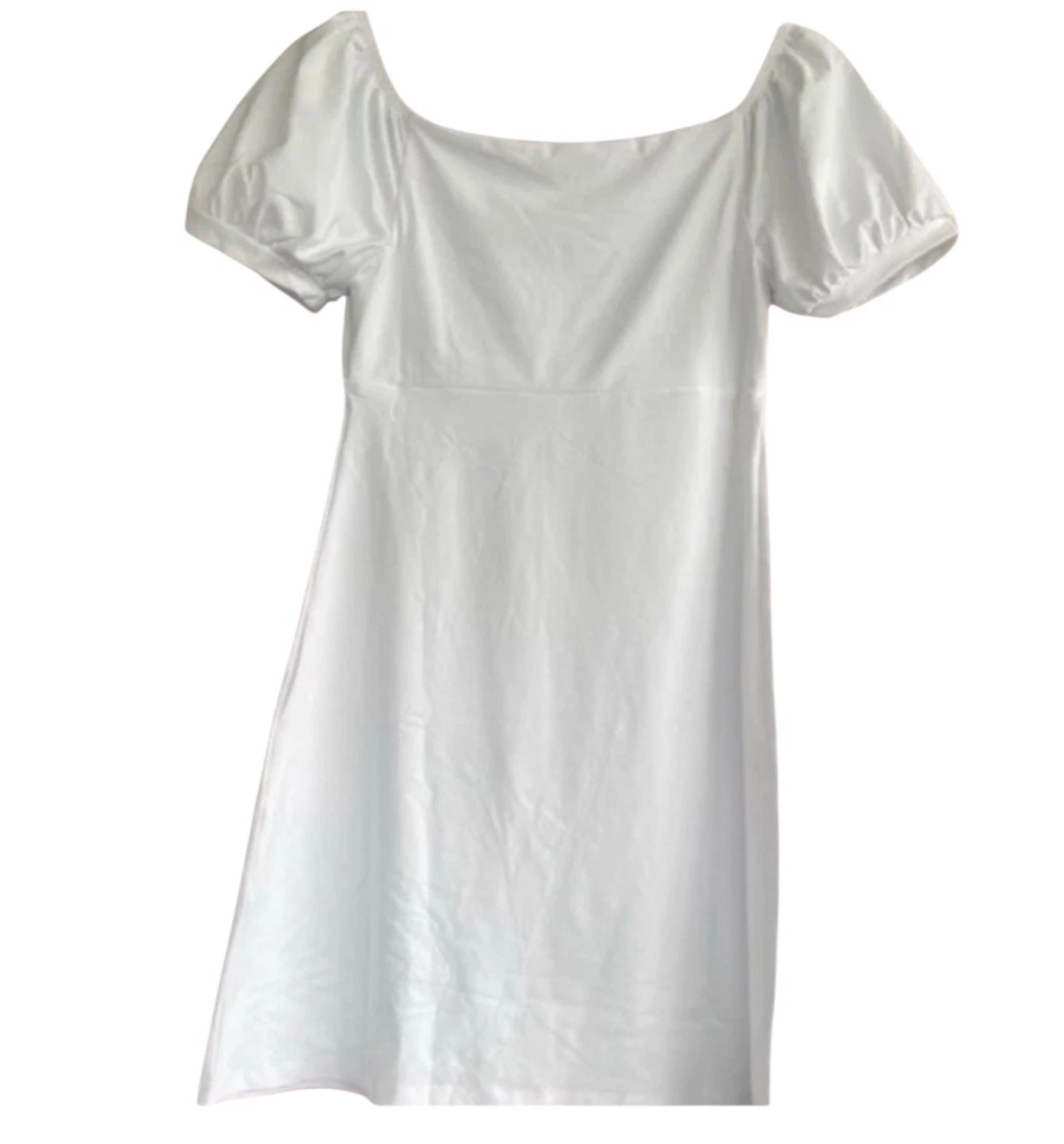 Susana Monaco Puff Sleeve A-Line Mini Dress - White Sugar S - photo 3