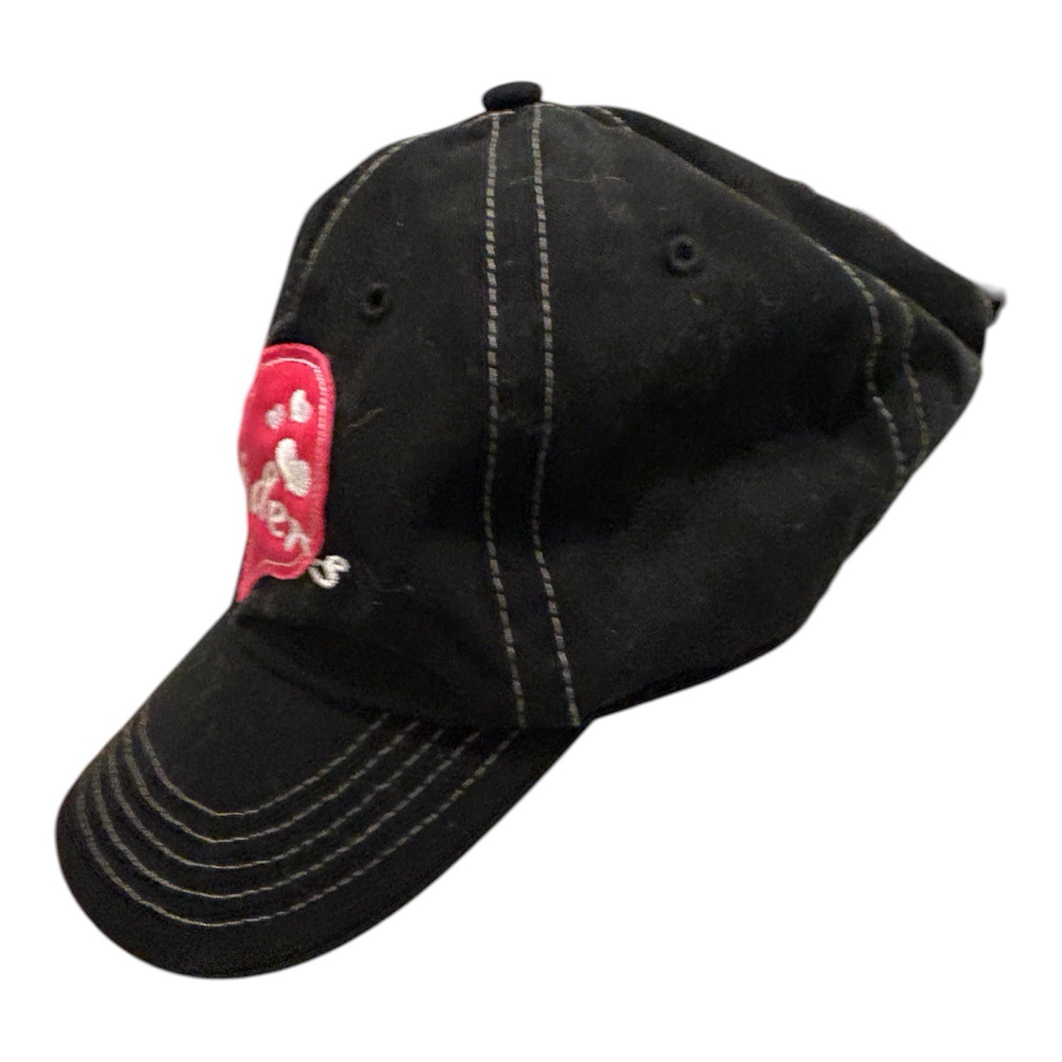 Raiders Vintage Y2K Black Baseball Cap with Pink Heart - photo 3