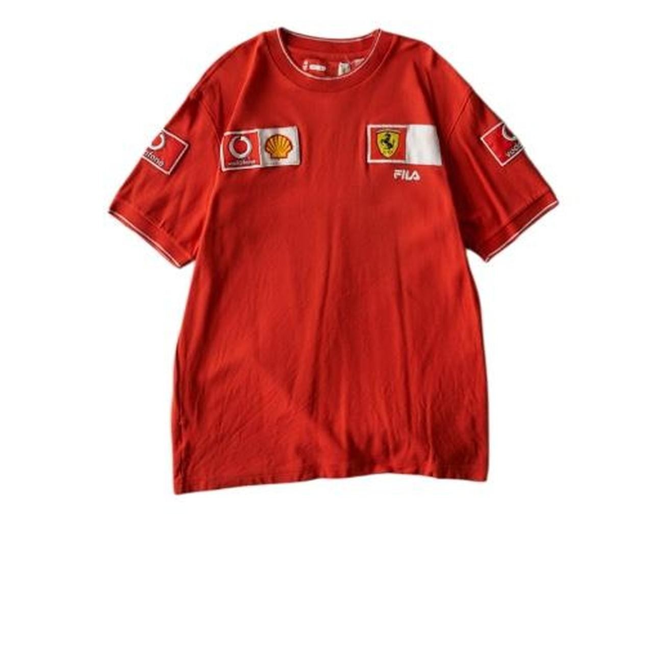 Fila x Ferrari Vintage Y2K Embroidered Textured Tee Men's Large - photo 2