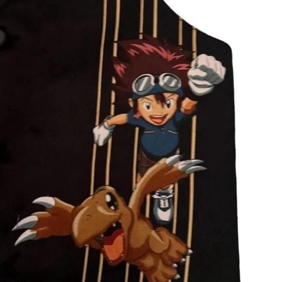 DIGIMON Vintage 90s Toddler Boys Size 4 Satin Vest - photo 4