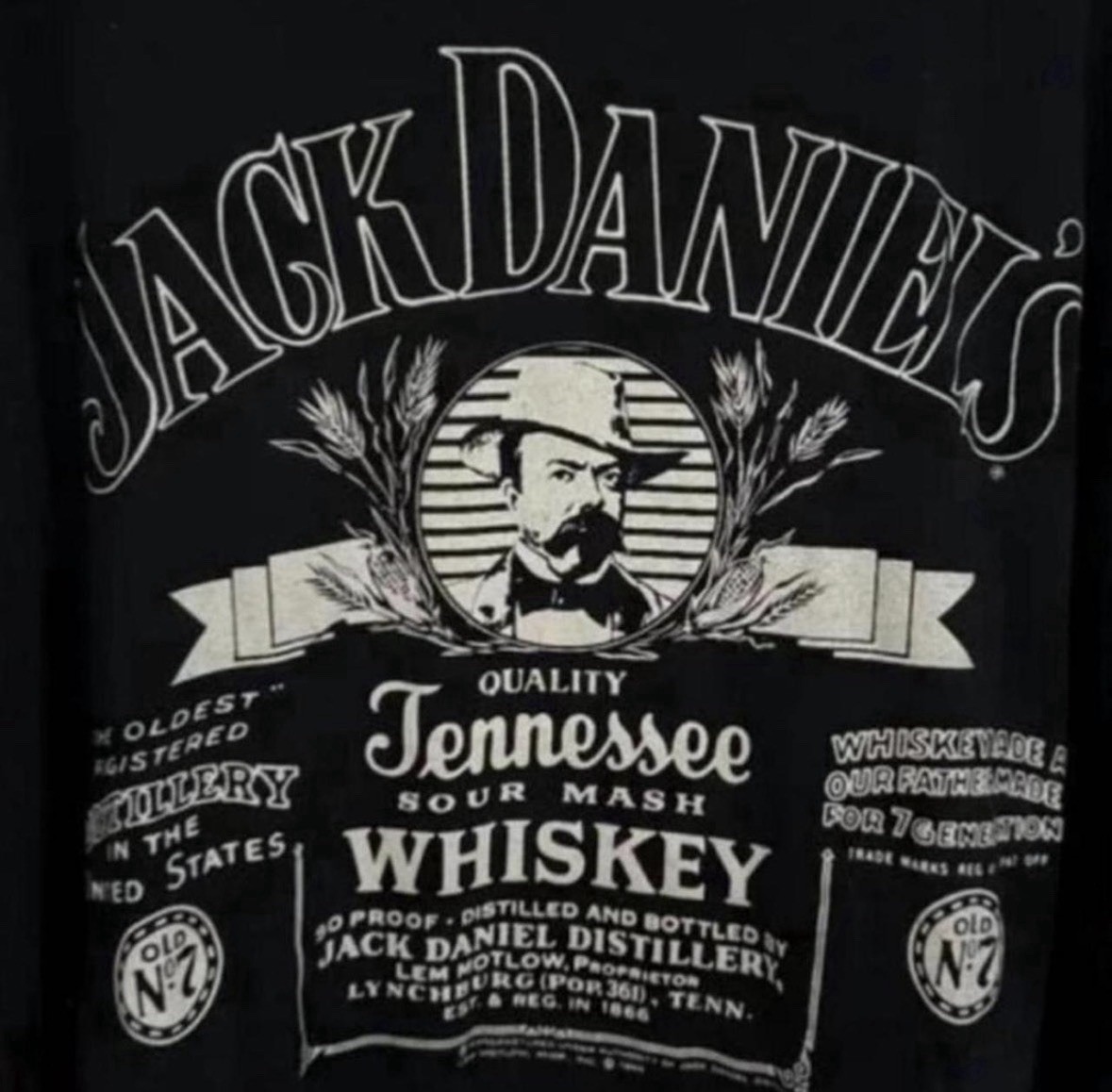 Vintage Jack Daniel's Tennessee Whiskey Logo T-Shirt Men's XL Bl - photo 4