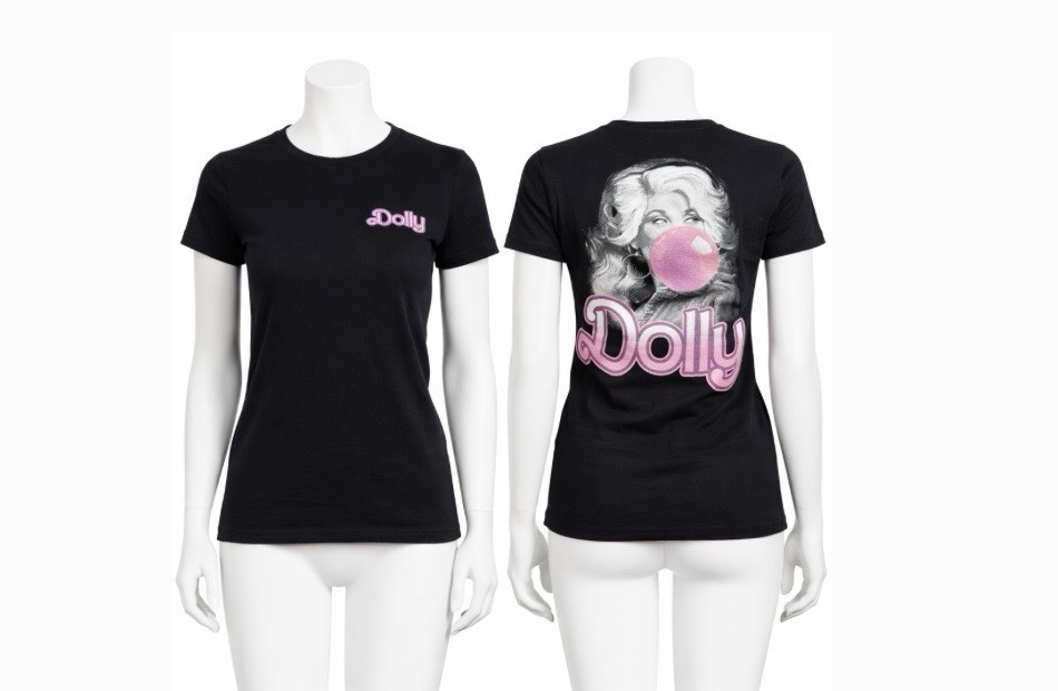 Dolly Parton Black Cotton T-Shirt - Women's Small - photo 5