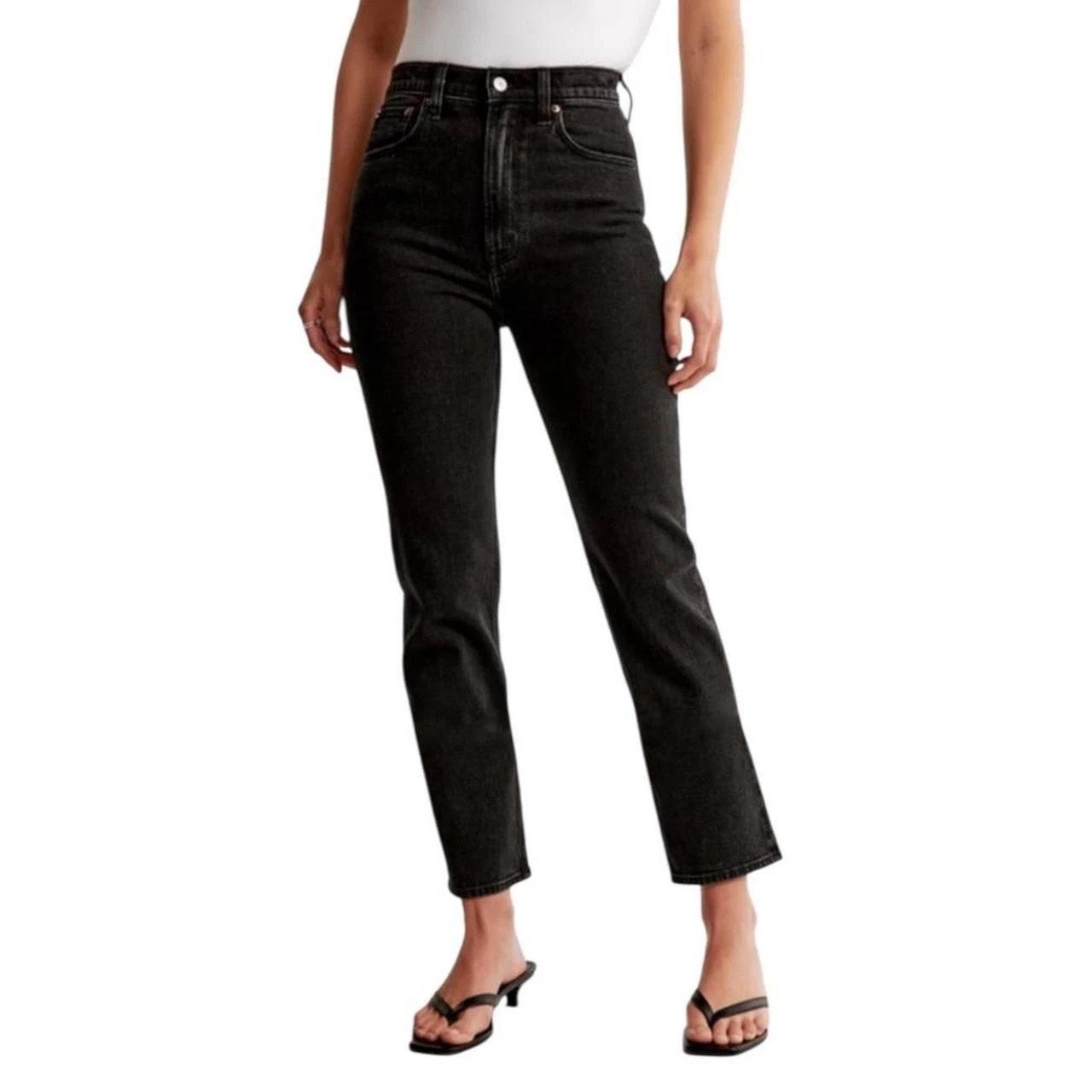Abercrombie & Fitch Womens 25 Curve Love Ankle Straight Jeans - photo 2