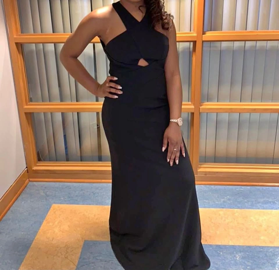 Formal black maxi dress