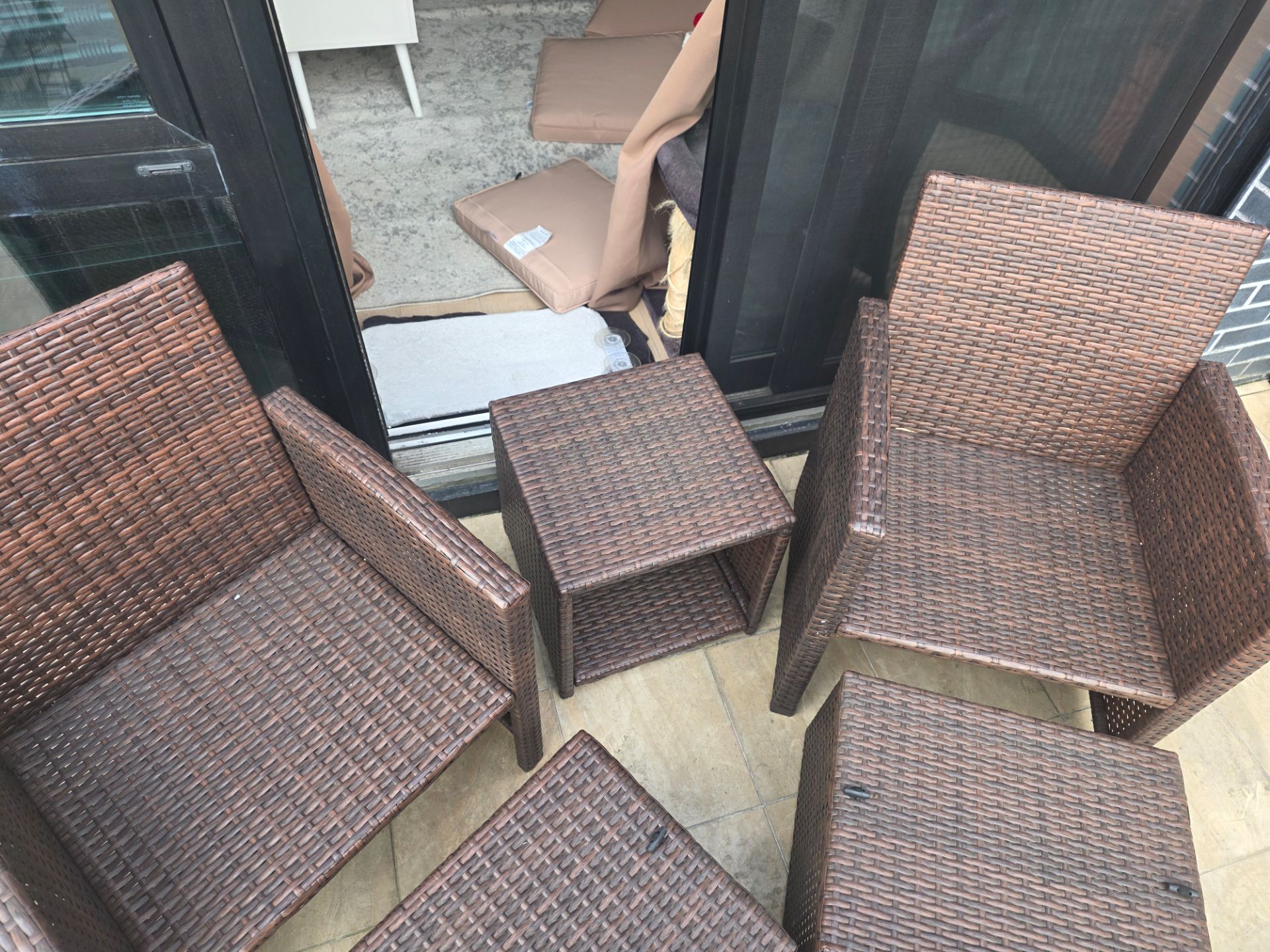 Rand Two Person Patio Chairs with Ottomans - photo 2