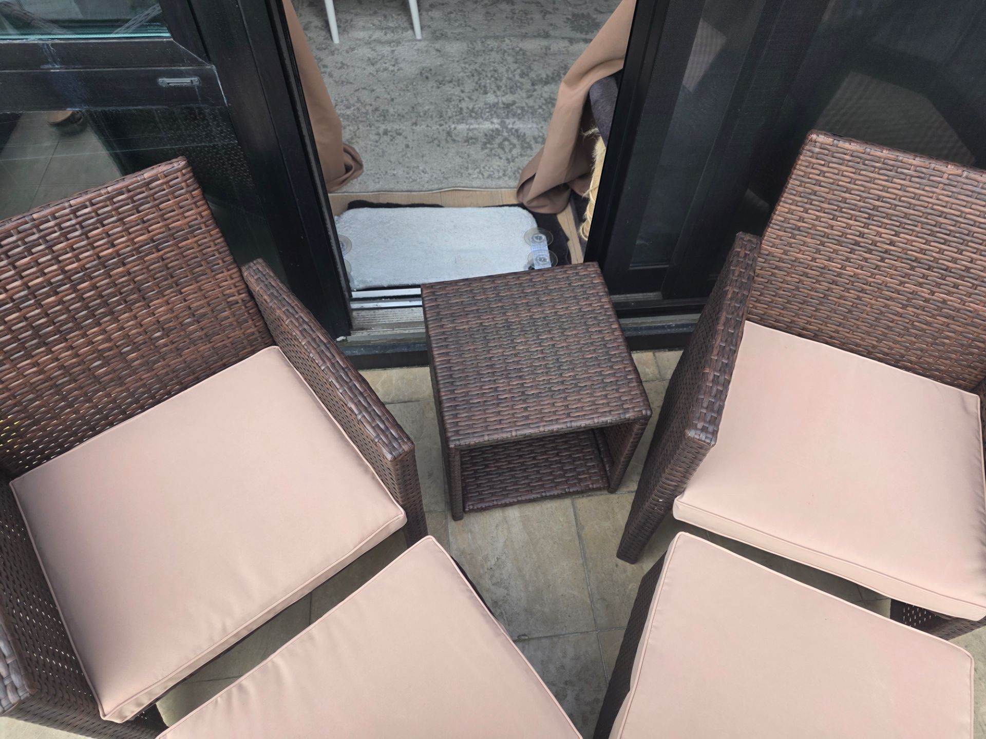 Rand Two Person Patio Chairs with Ottomans - photo 3