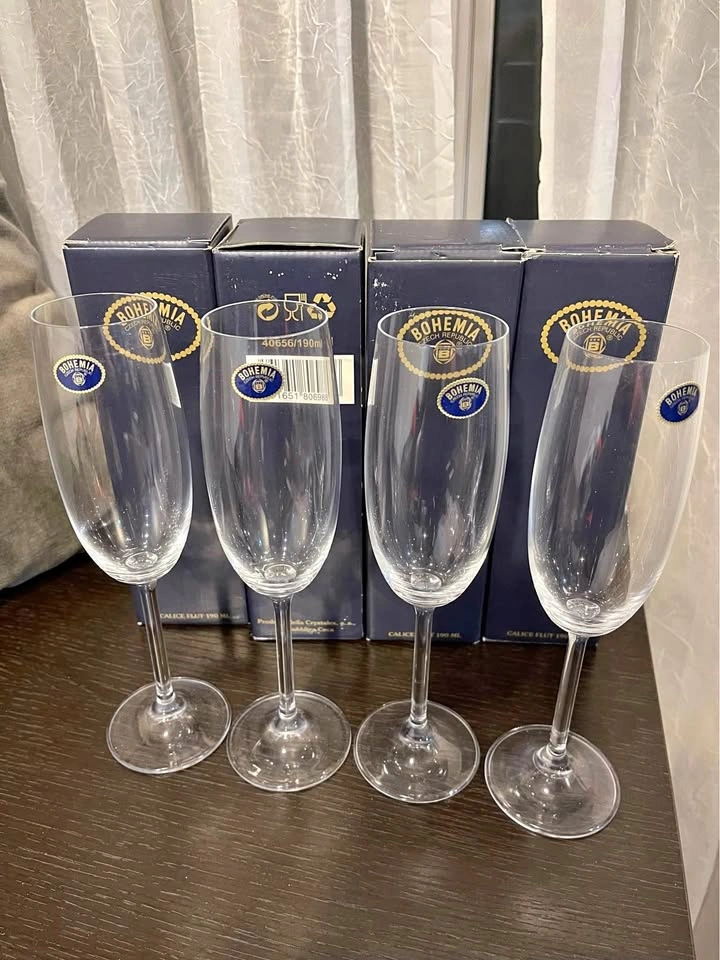 Bohemia Crystal Champagne Glasses