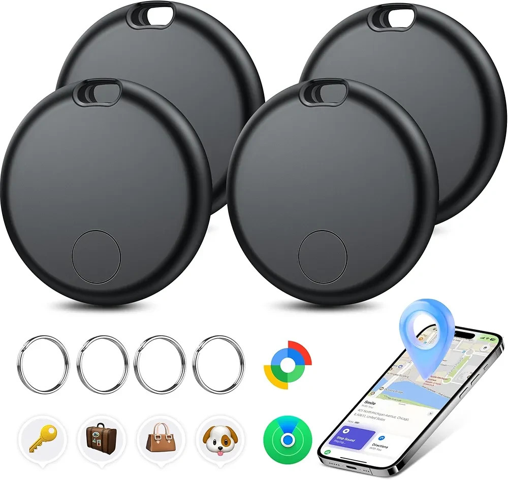Air Tracker Tags - 4 Pack (2026 Dual-System) for Apple & Android