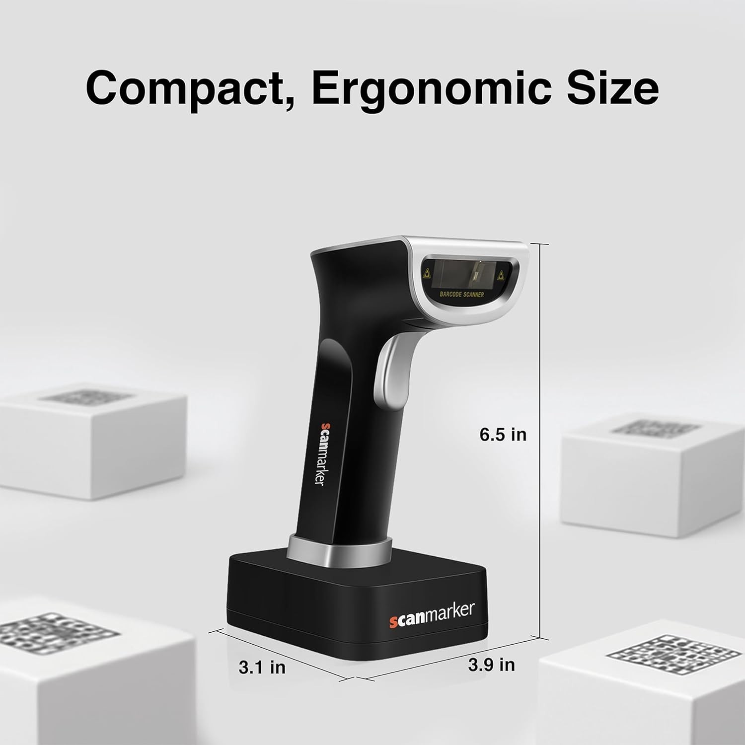 Wireless Barcode Scanner 1D 2D QR Bluetooth 2.4G with Charging S - photo 3