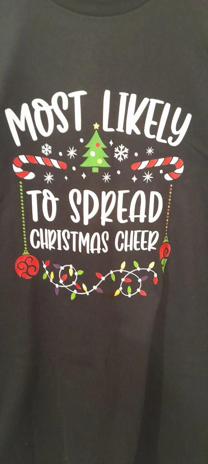 Christmas "Most Likely to Spread Cheer" Men's T-Shirt - photo 2