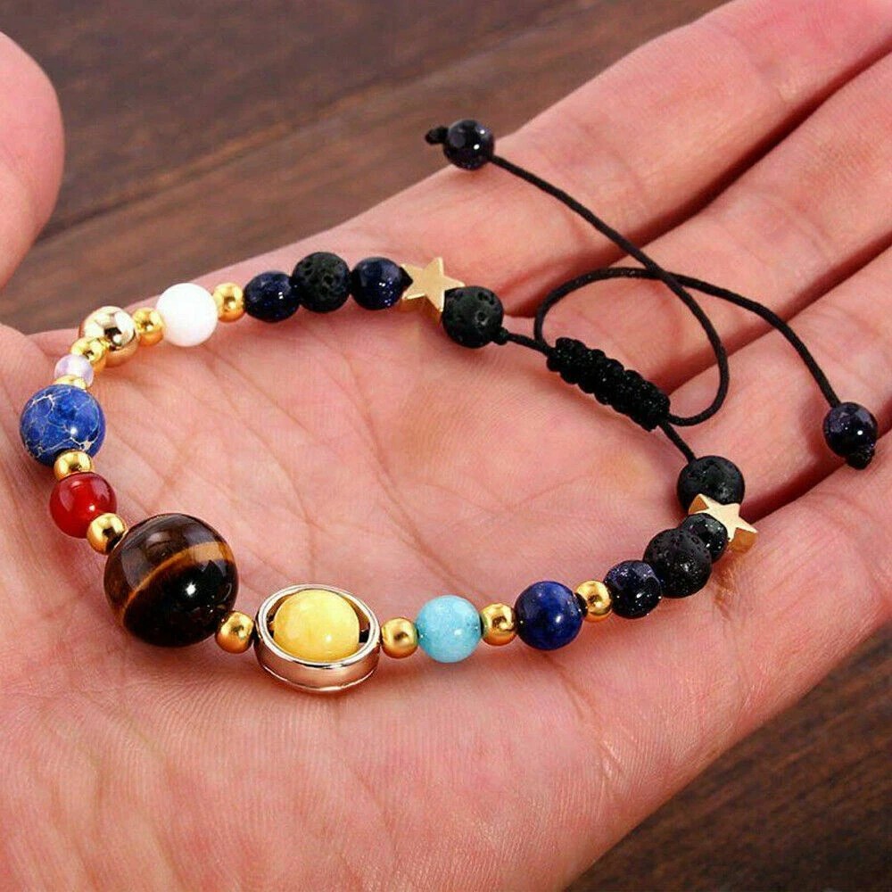 Chakra Bracelet Beads Natural Stones Solar System Planets Gift - photo 3