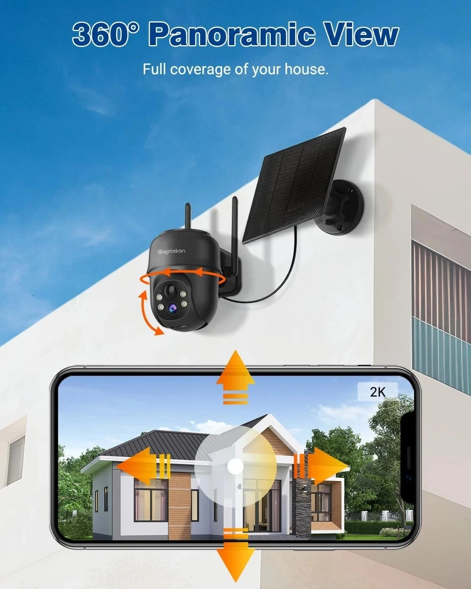2K Solar Security Cameras - Wireless Outdoor (2 Pack) - photo 2