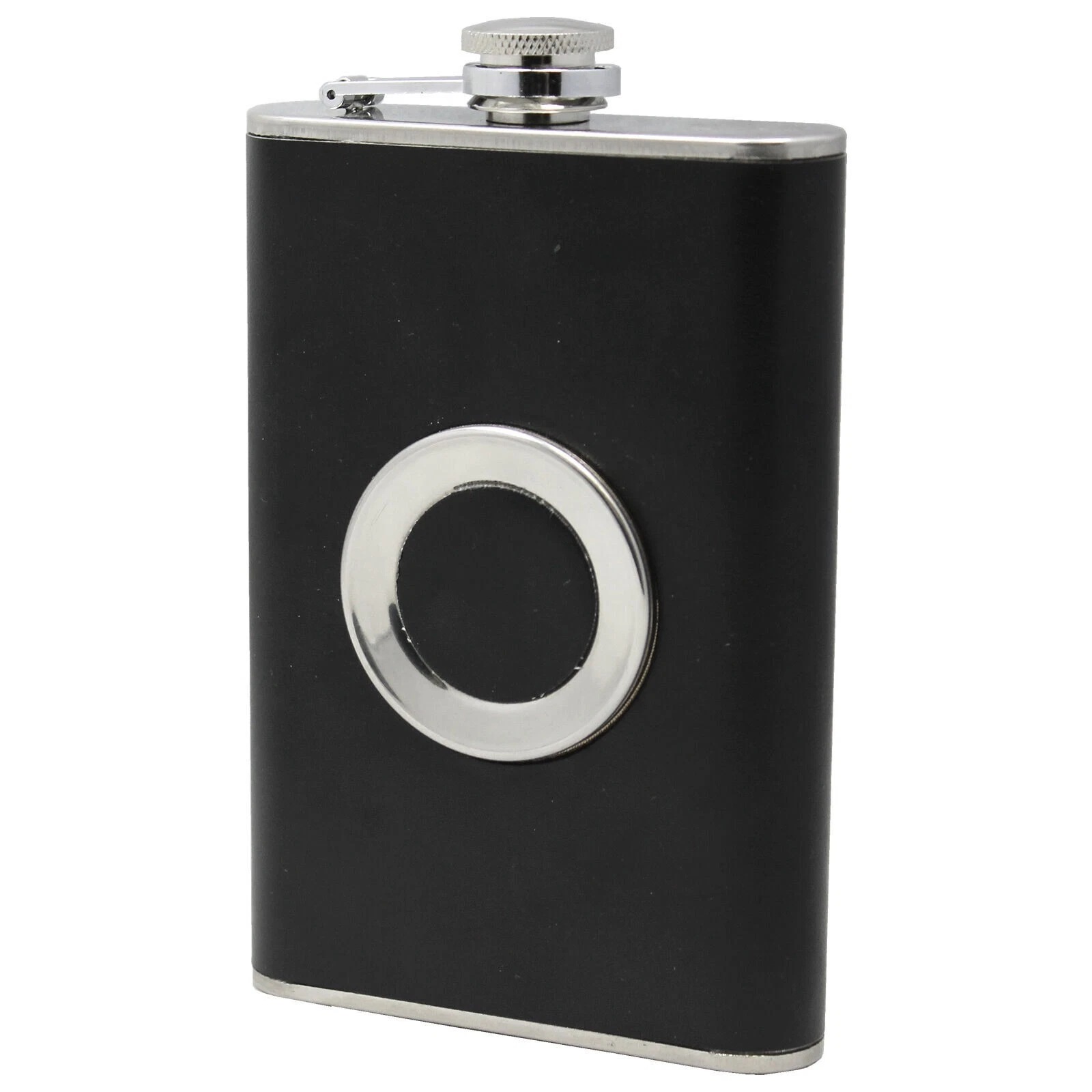 Stainless Steel Leather Portable Flagon Liquor Hip Flask 8 oz