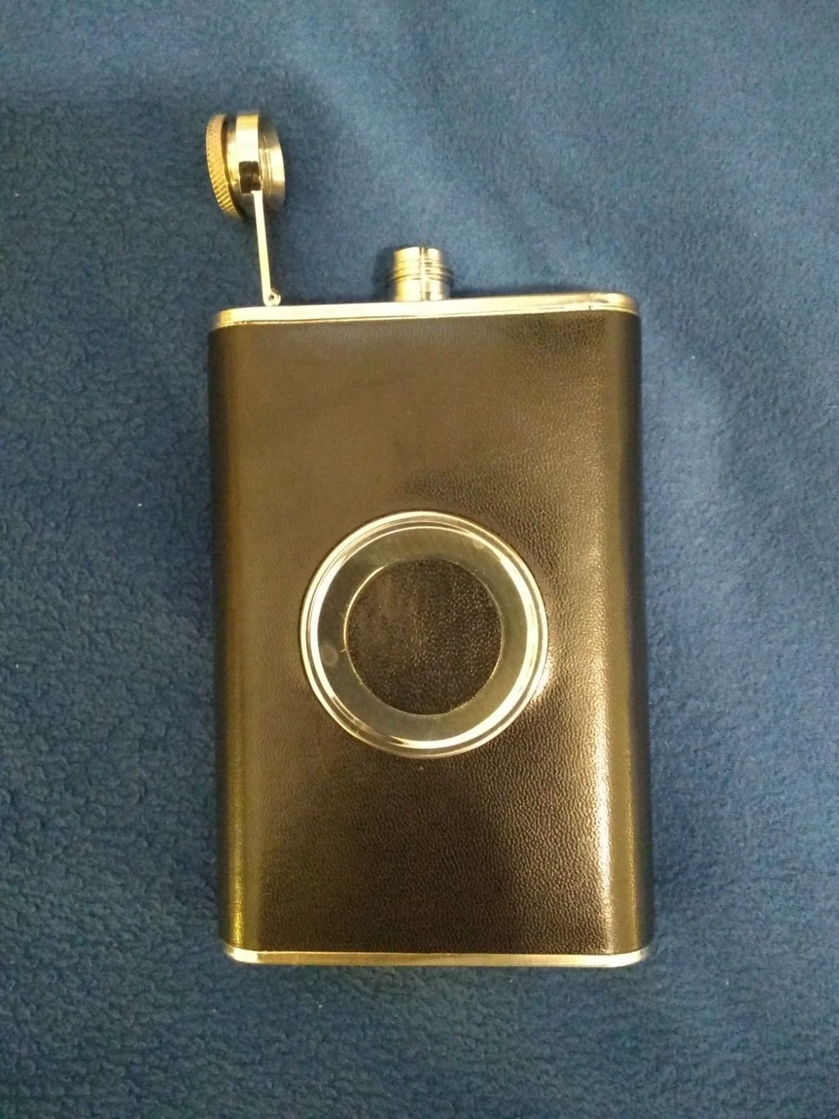 Stainless Steel Leather Portable Flagon Liquor Hip Flask 8 oz - photo 2