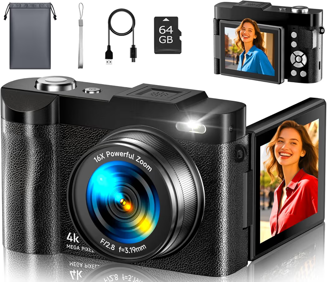 4K Digital Camera - 50MP Autofocus Vlogging Camera