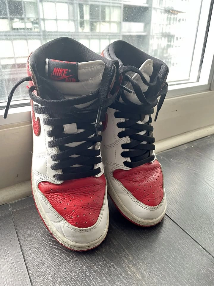 Red, Black, White Jordans