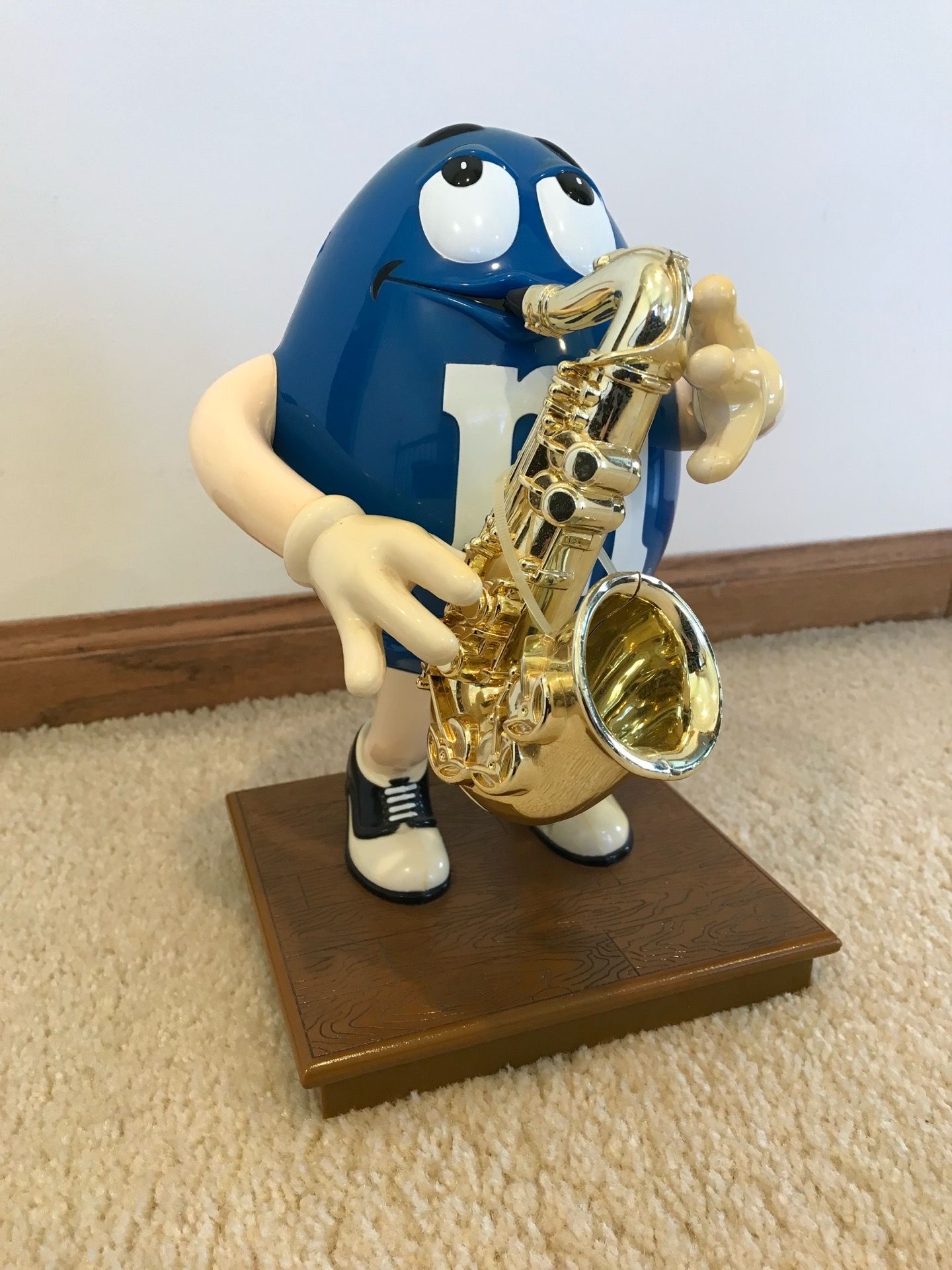 M&M Candy Dispenser Blue Saxophone Player