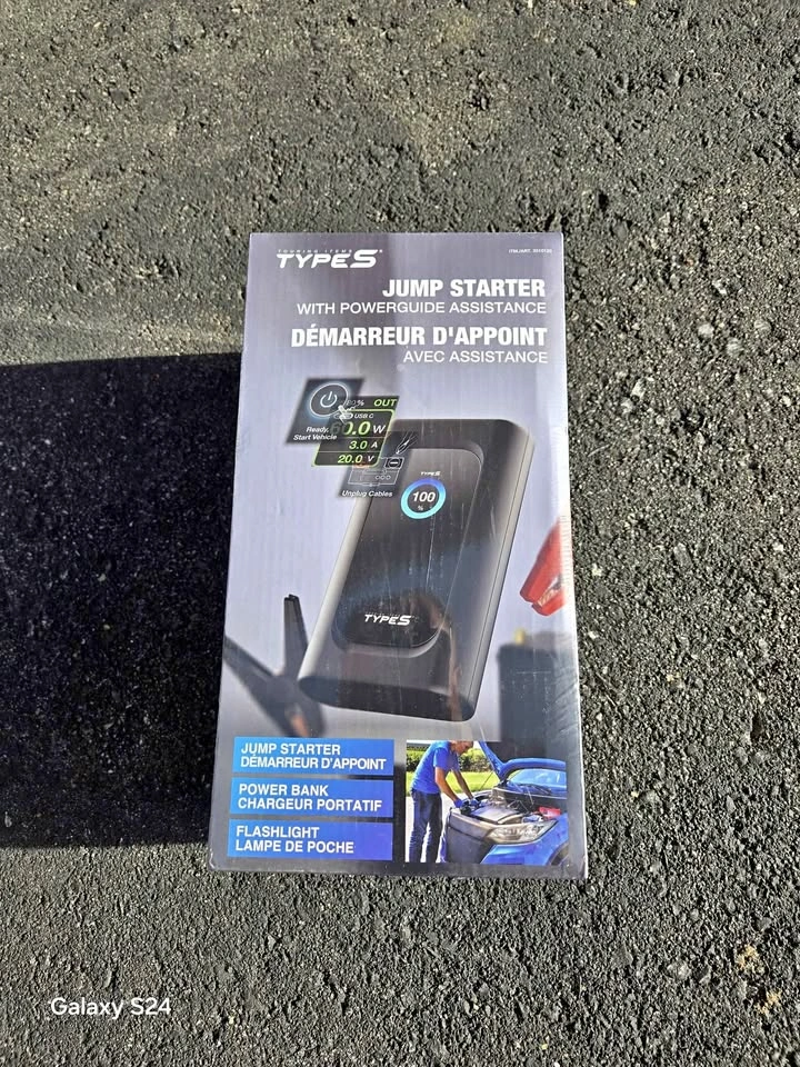 Type S Battery Jump Starter with Power Guide Assist
