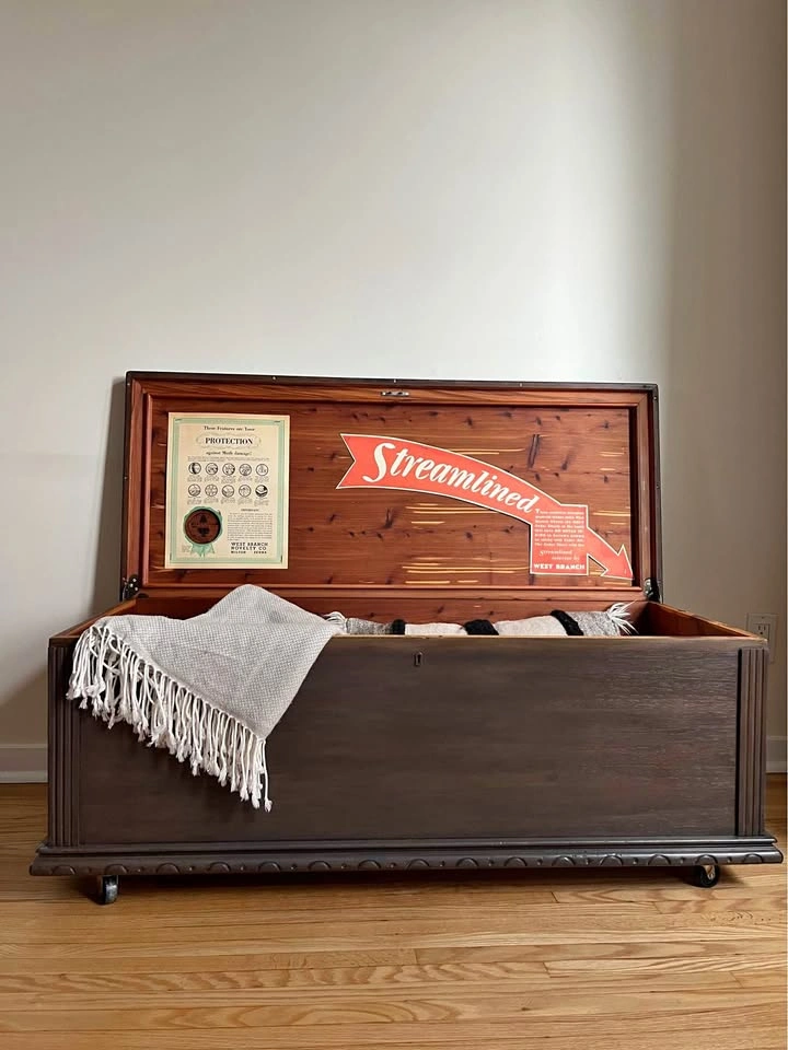 Solid Wood Cedar Lined Bench / Blanket Box