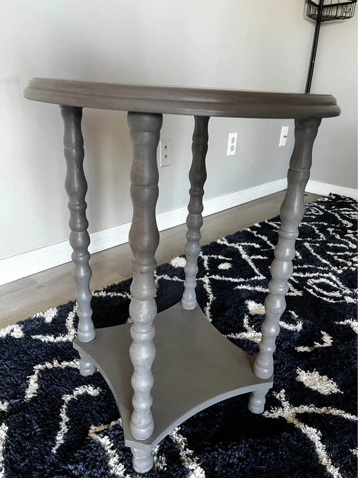 Side table - Grey Painted Wood - photo 3