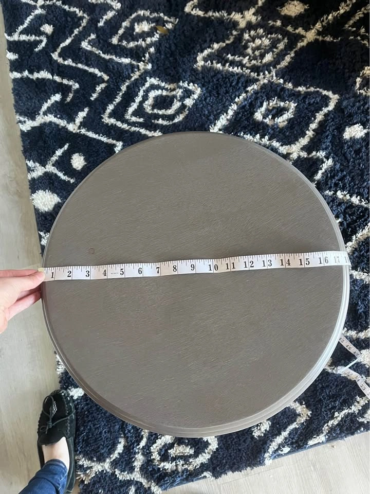 Side table - Grey Painted Wood - photo 4