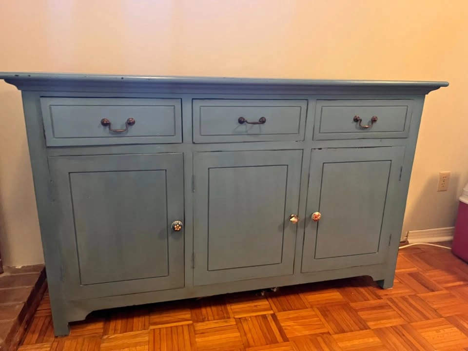 Blue Sideboard Hutch