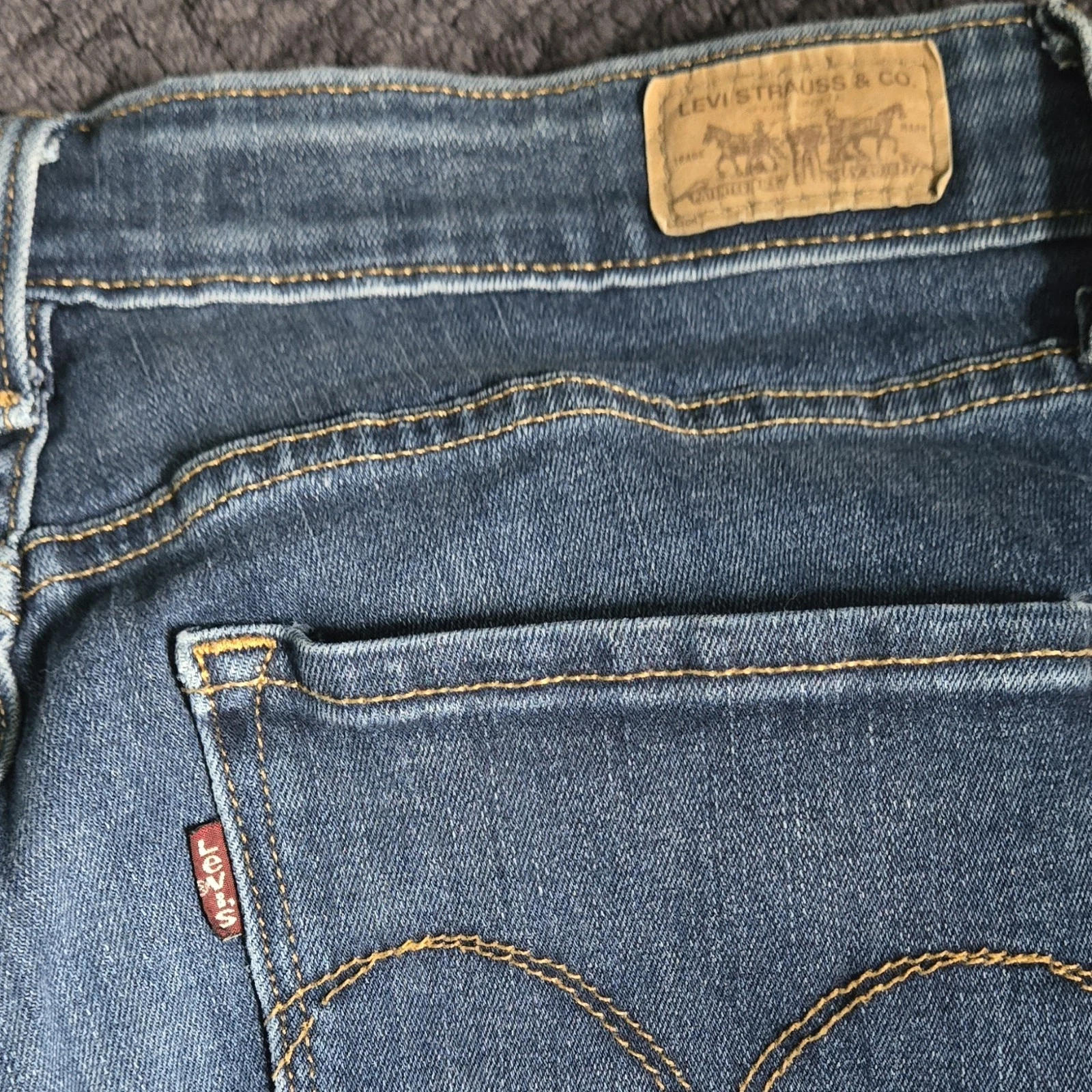 Levi's Hi Rise Skinny Jeans Womens 8/29 Medium Wash Blue Denim S - photo 5