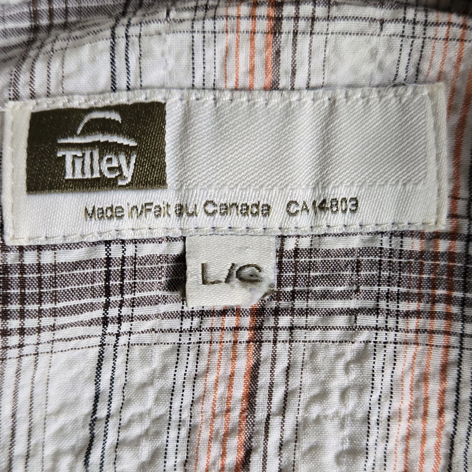 Tilley Endurables Men's L Seersucker Plaid Travel Shirt - photo 2