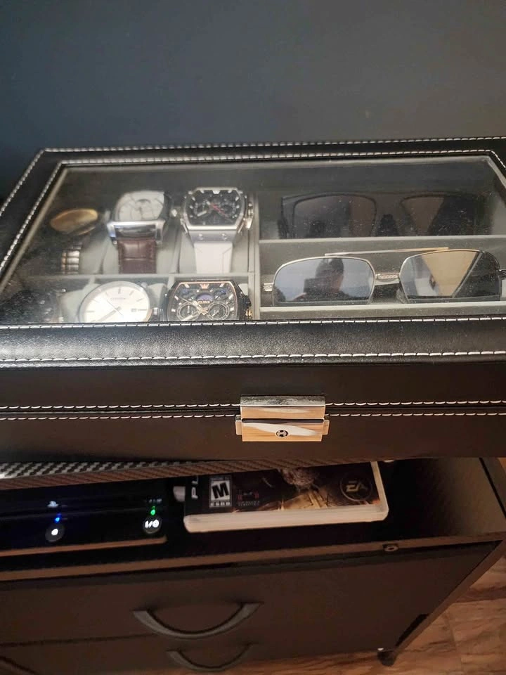 Watch case for 6 watches and 3 sunglasses