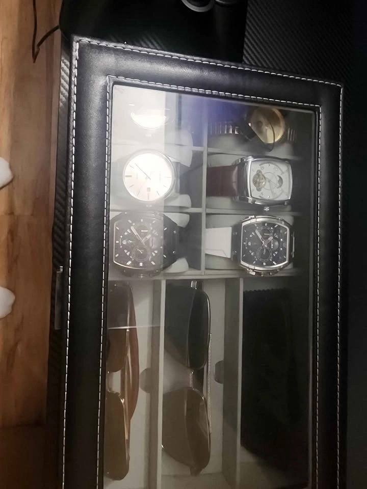 Watch case for 6 watches and 3 sunglasses - photo 2