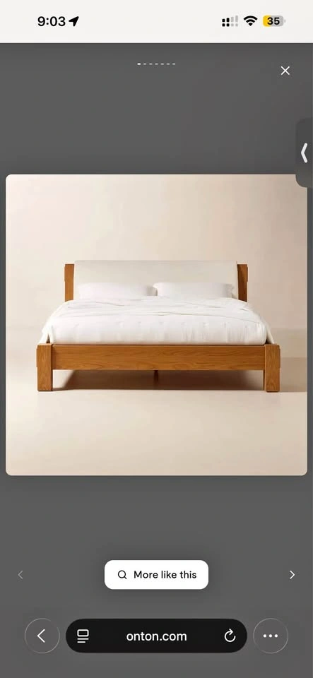 Turnbull Solid Oak King Bed Frame - CB2