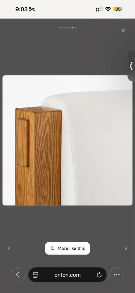 Turnbull Solid Oak King Bed Frame - CB2 - photo 3