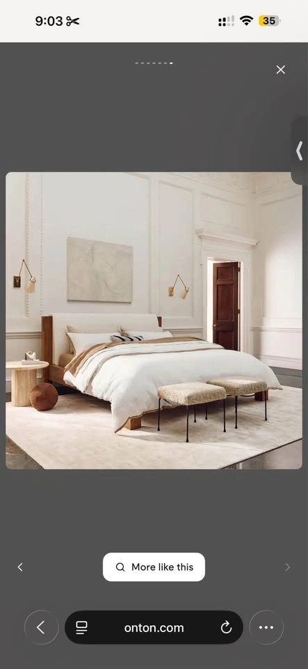 Turnbull Solid Oak King Bed Frame - CB2 - photo 4