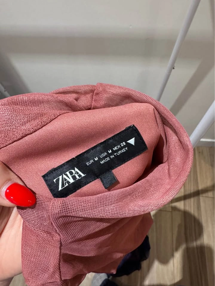 Zara Pink Print Midi Dress (Size M) - photo 3