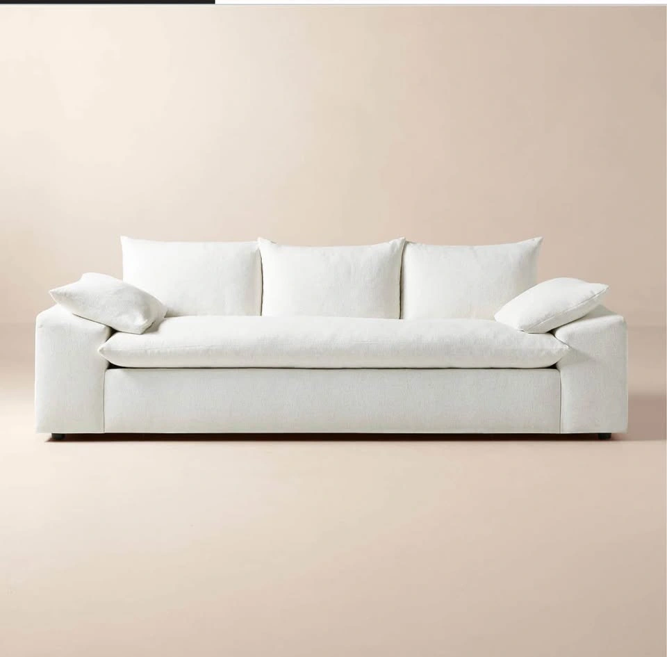 CB2 Algora 100" Sleeper Sofa - White (Like New) - photo 2