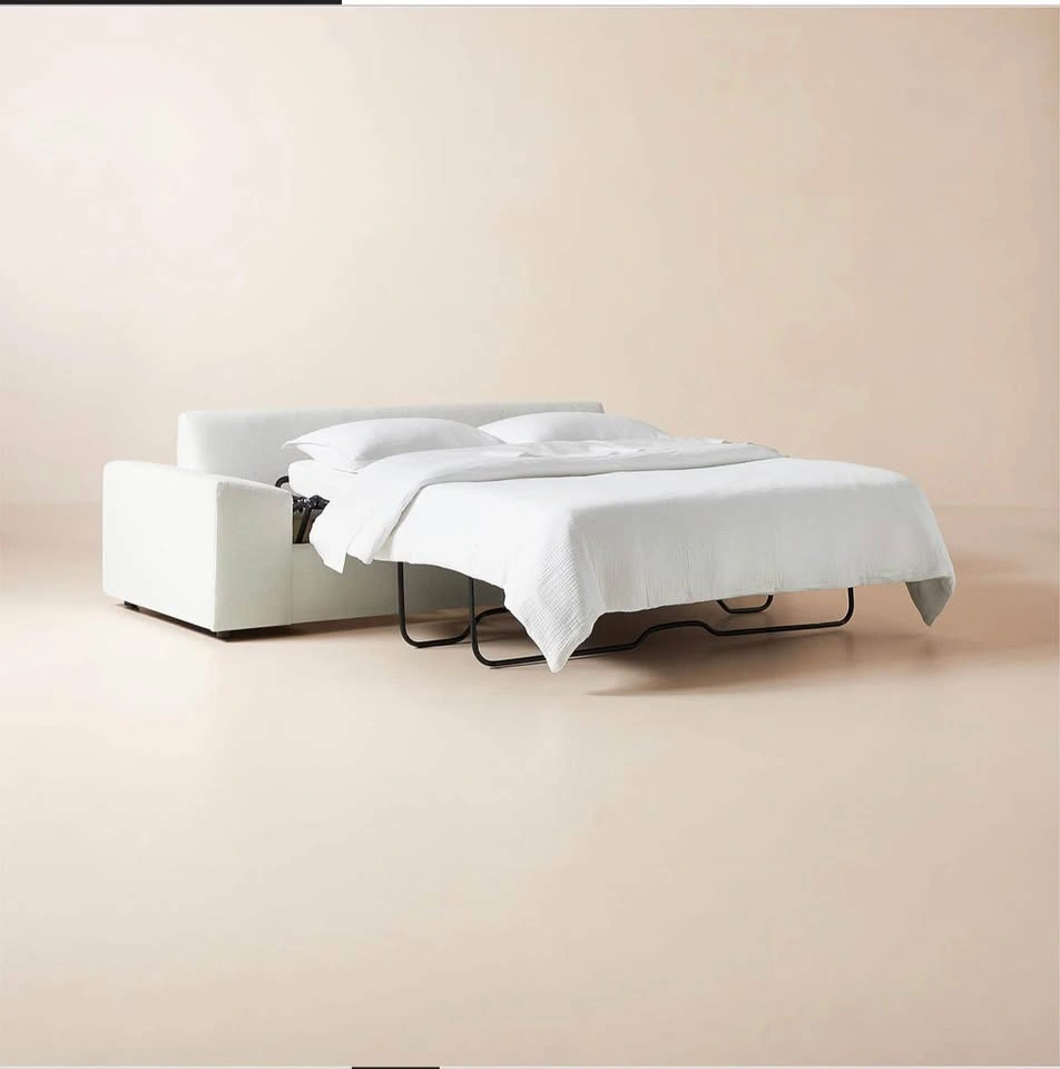 CB2 Algora 100" Sleeper Sofa - White (Like New) - photo 4