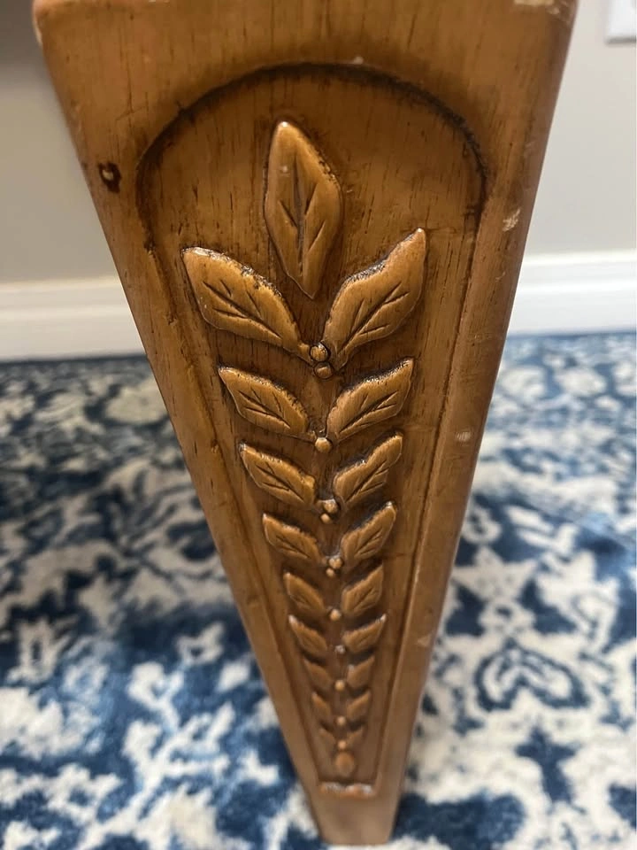 Hand Carved Vintage Accent Table - photo 4