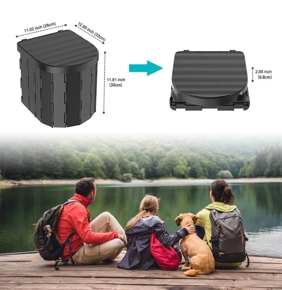 Portable Toilet Folding Camping Toilet Outdoor Toilet Bucket Toi - photo 5