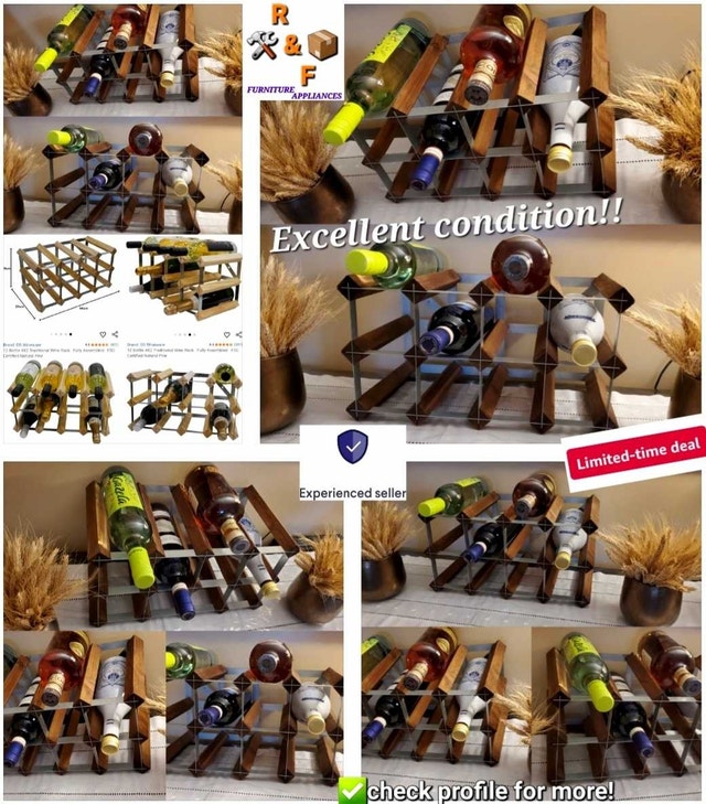 ✴️ Traditional Swedish Wine Rack Wall-Mount, Standing Shelving