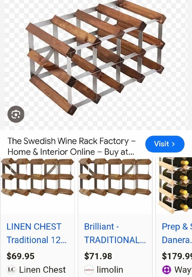 ✴️ Traditional Swedish Wine Rack Wall-Mount, Standing Shelving - photo 3