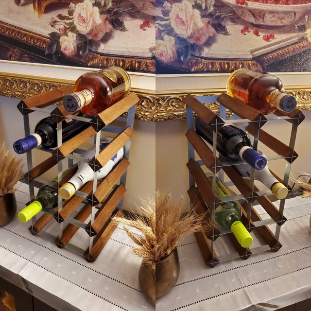 ✴️ Traditional Swedish Wine Rack Wall-Mount, Standing Shelving - photo 4