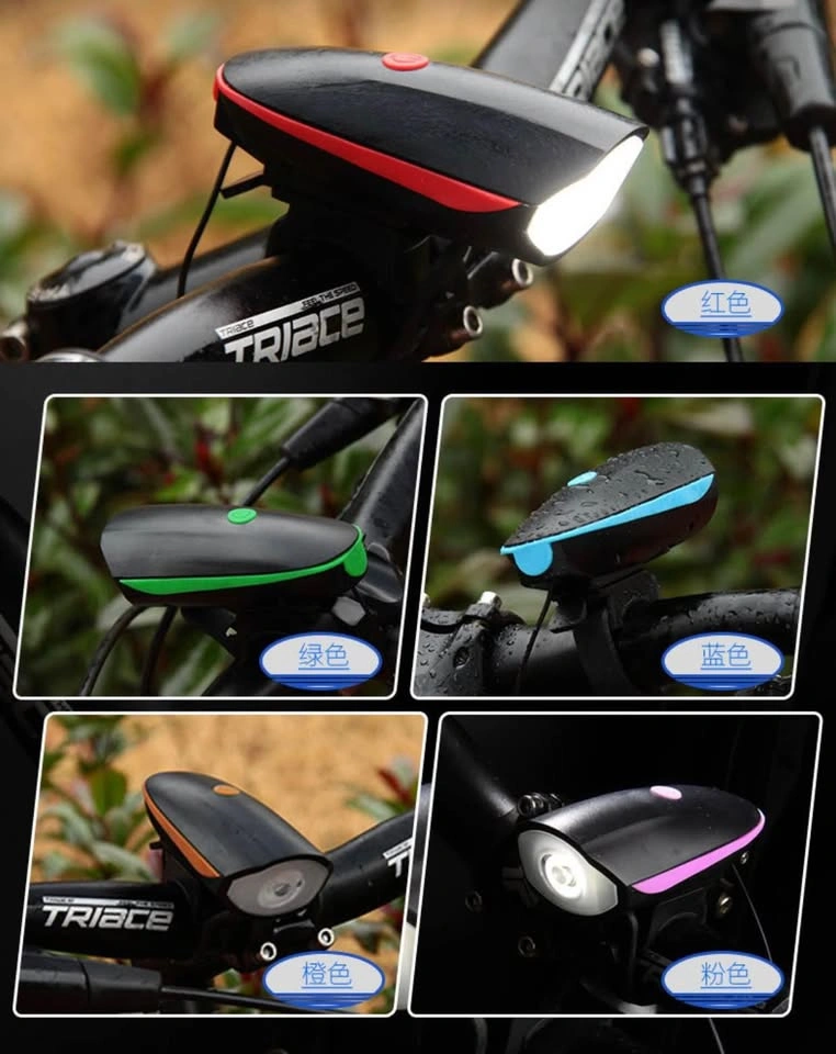 USB Rechargeable Bike Light with Horn - photo 2