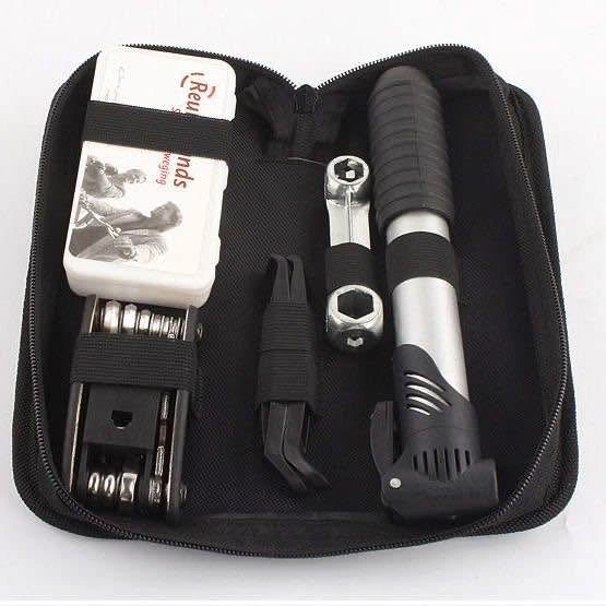 Bike Tire Repair Tool Kit, Multi-Function Bicycle Tool, Air Pump - photo 2