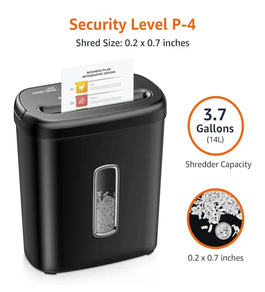 Amazon Basics 8-Sheet Cross-Cut Paper Shredder - photo 3