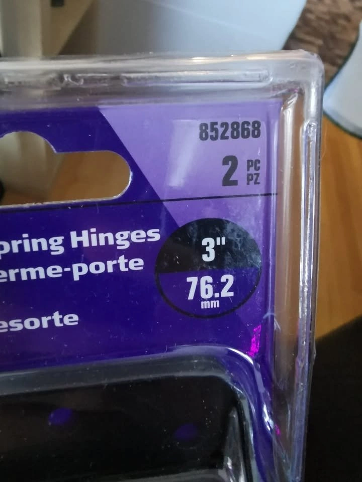 Adjustable Spring Hinges - 3" Steel, Black (2 Count) - photo 2