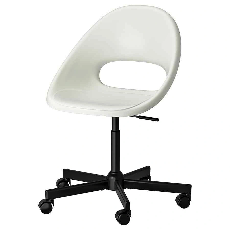 Ikea LOBERGET / MALSKÄR Swivel chair, white/black
