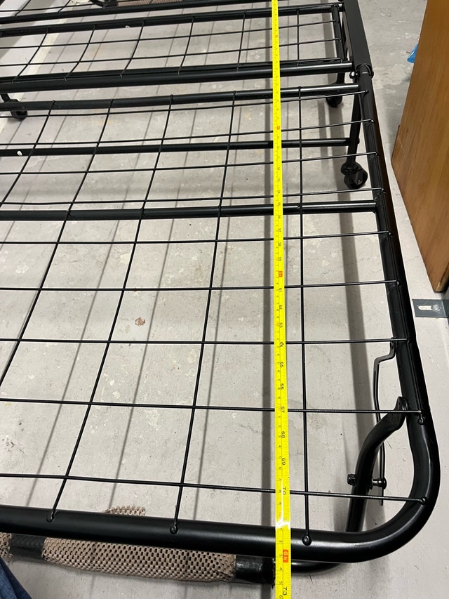 Rollaway Bed Frame Black Metal Folding Bed